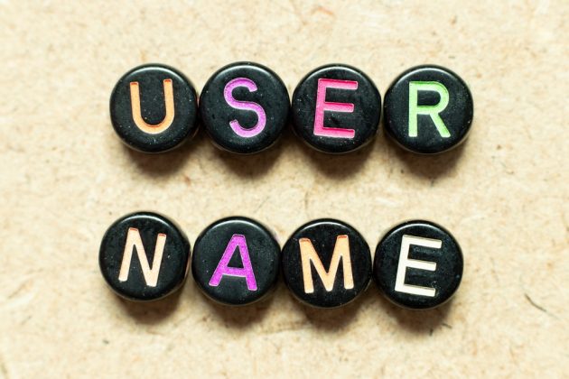 user name