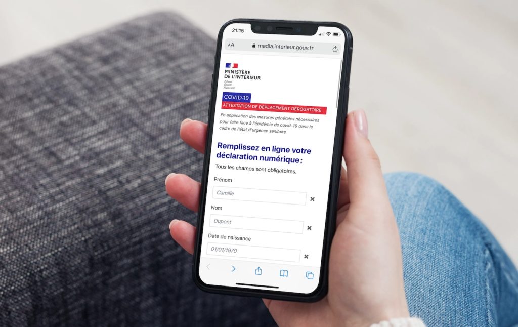 covid 19 - obtenir attestation numérique de déplacement